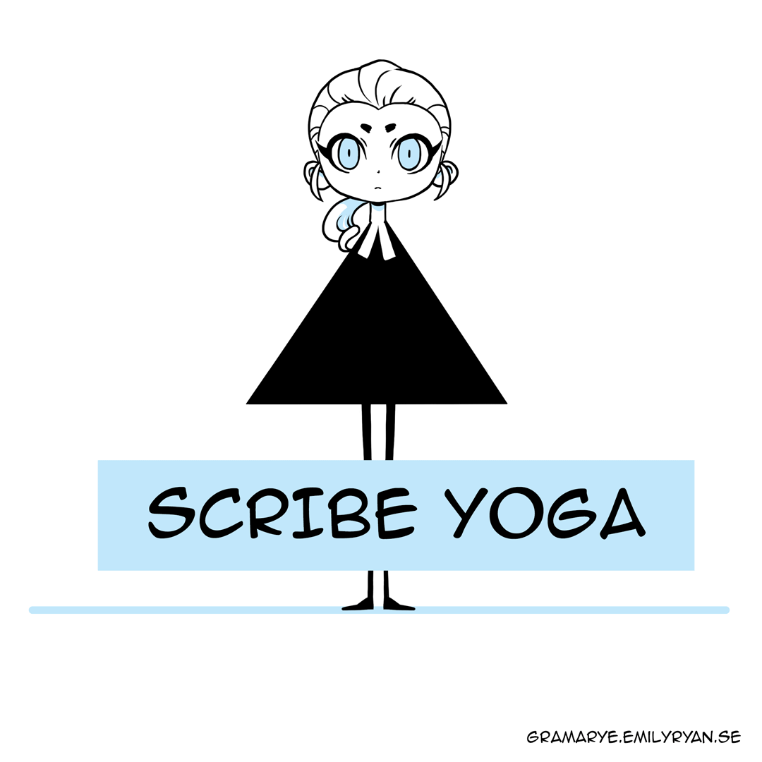 gif of the scribe doing yoga
